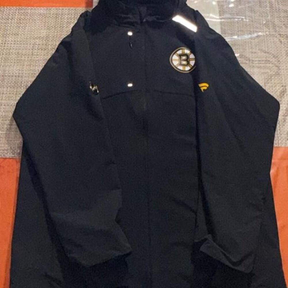 Fanatics Men's Black NHL Boston Bruins fanatics windbreaker Jacket sz L